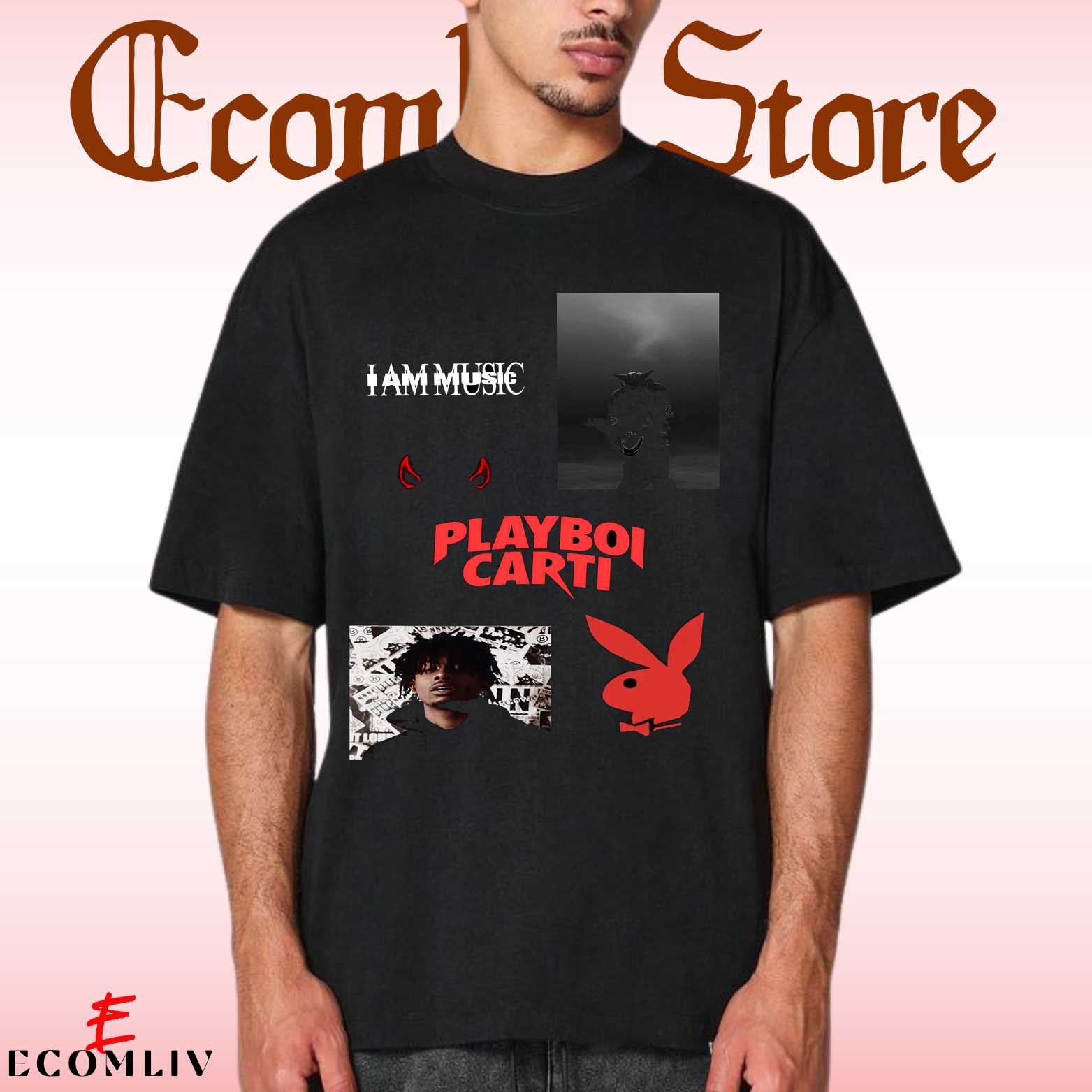 Playboi Carti Tour Concert Merch, Playboi Carti T-Shirt